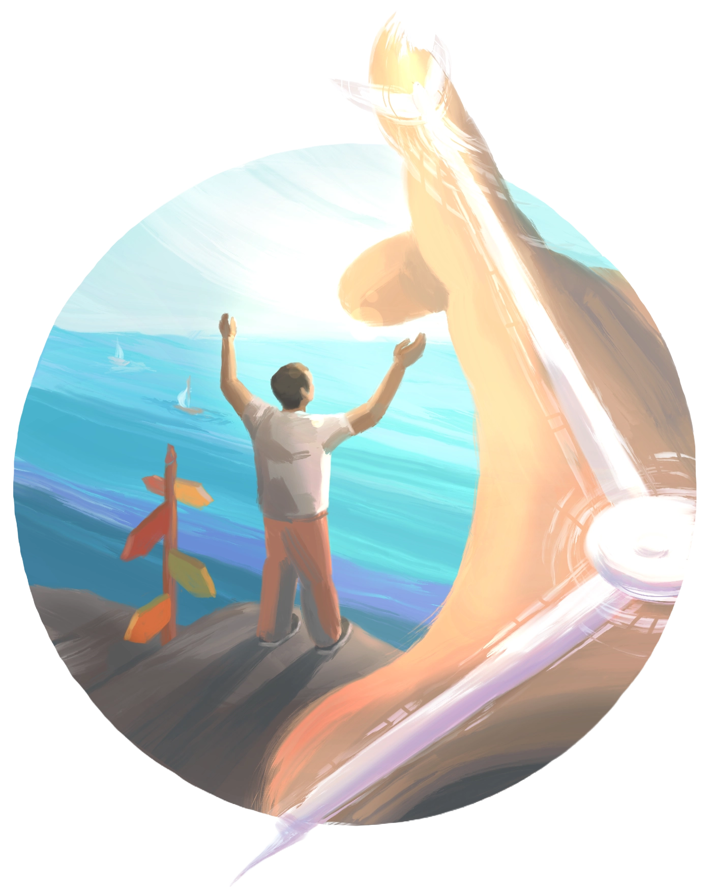 Ілюстрація до Пісні Григорія Сковороди "Святому Духу - Усяка голова має свій розум" від Олени Горецької